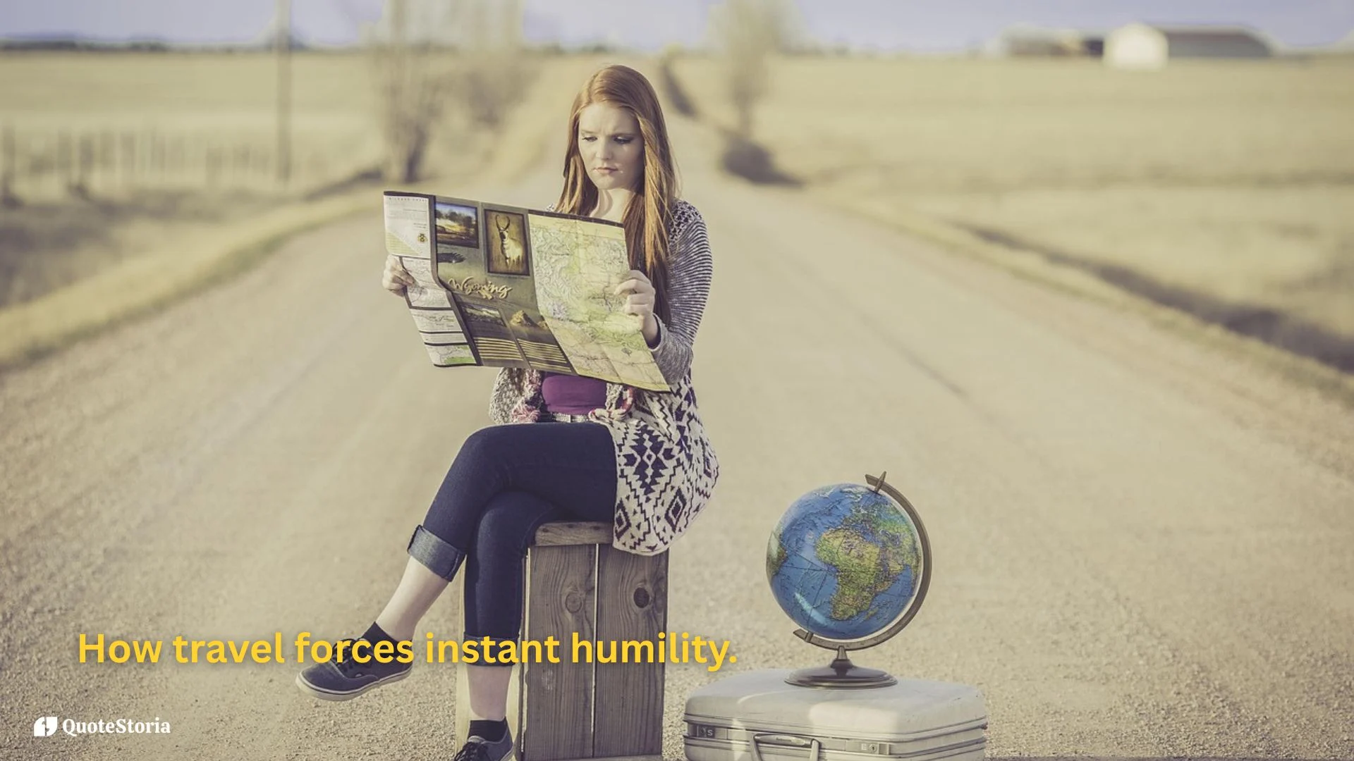 Mark Twain quote: Travel humiliation is the secret to humility and self knowledge.