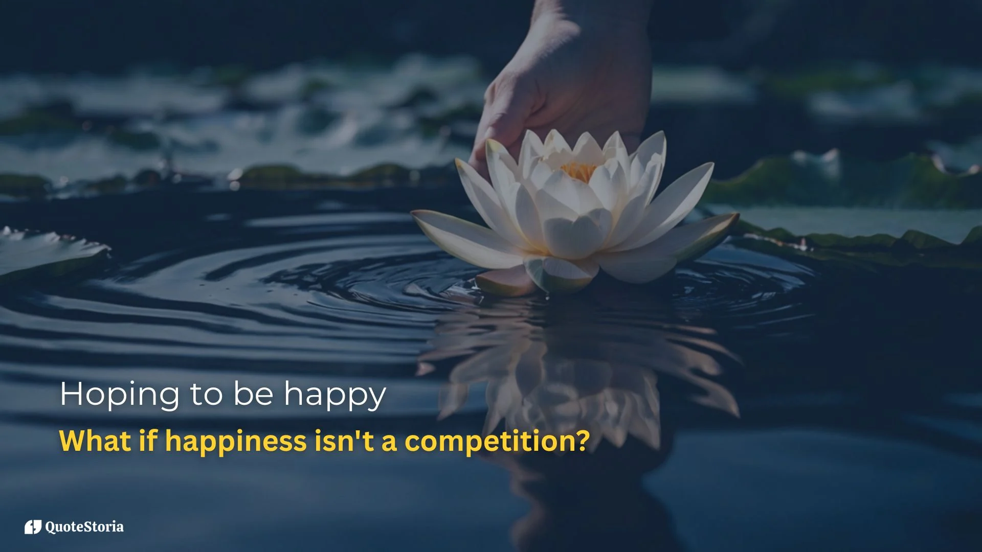 Buddha quote on happiness: finding joy by not striking at others.