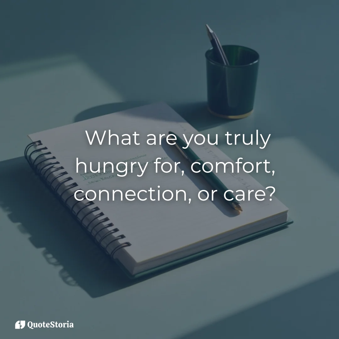 Journal and tea symbolizing reflection on emotional hunger.