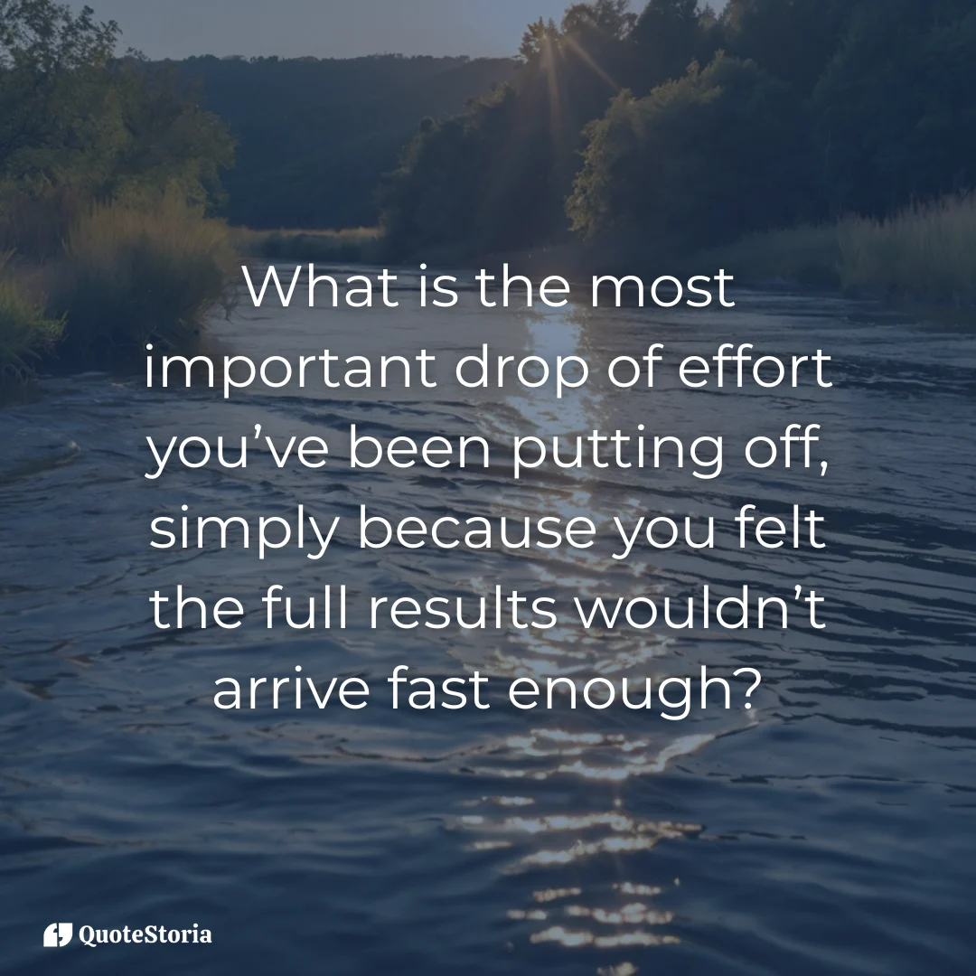 Person reflecting on delayed effort and future goals.