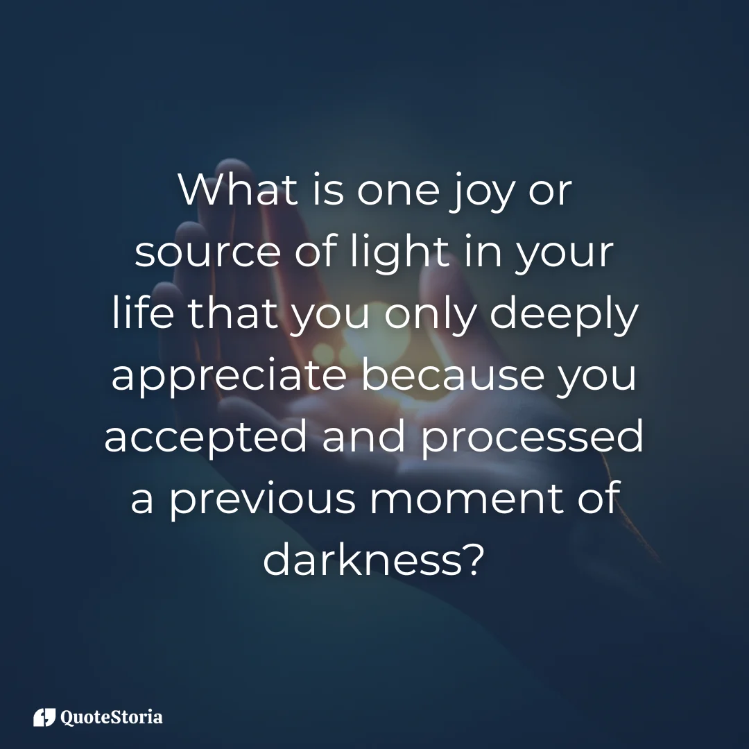 Hand cupping a small light, symbolizing appreciation for previous darkness.