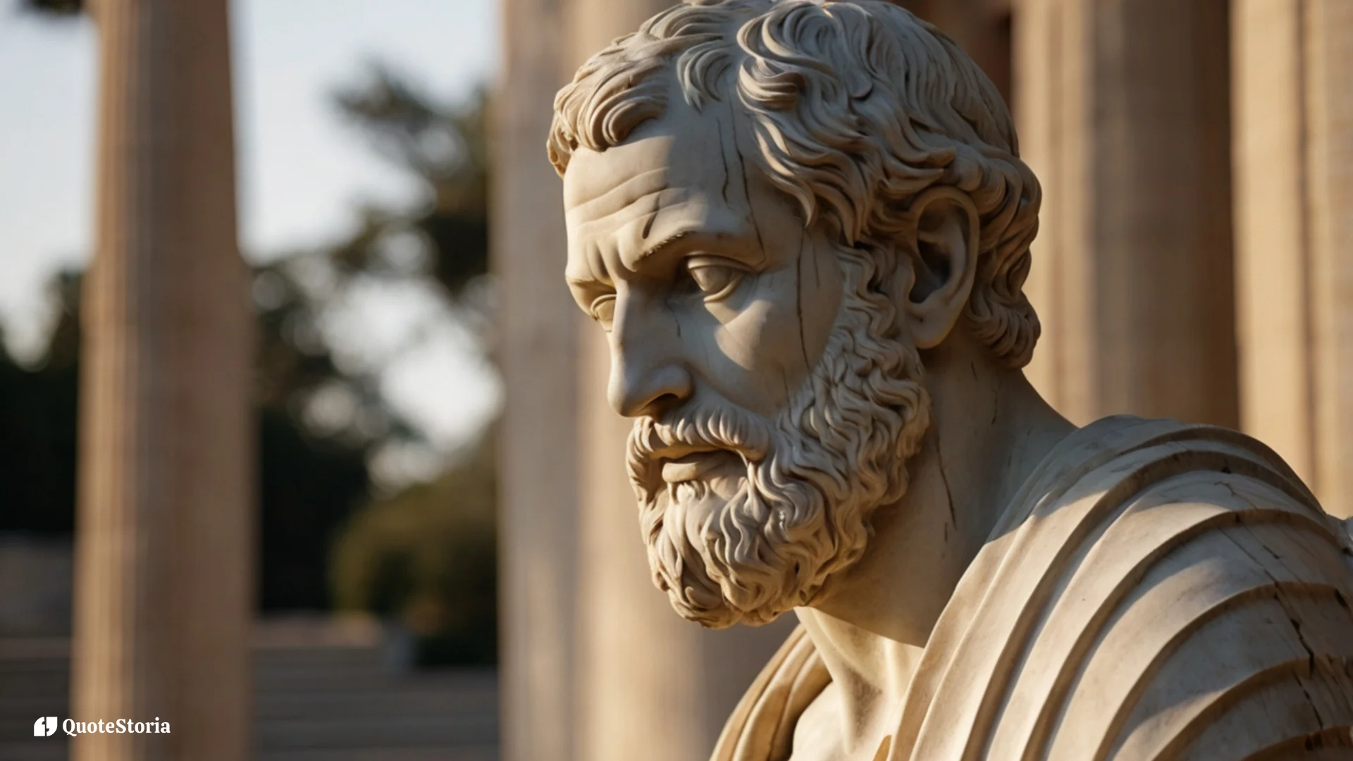 Featured image for inspirational quotes on achievement by Aristotle showing a classical study scene with marble bust and manuscript.