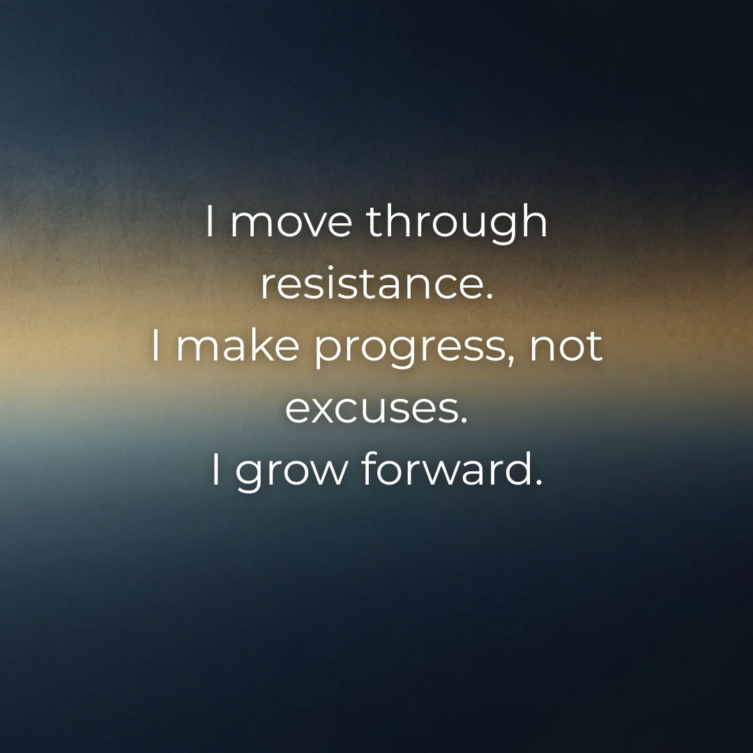 Affirmation card background with navy–gold gradient and subtle matte texture for clear text overlay.