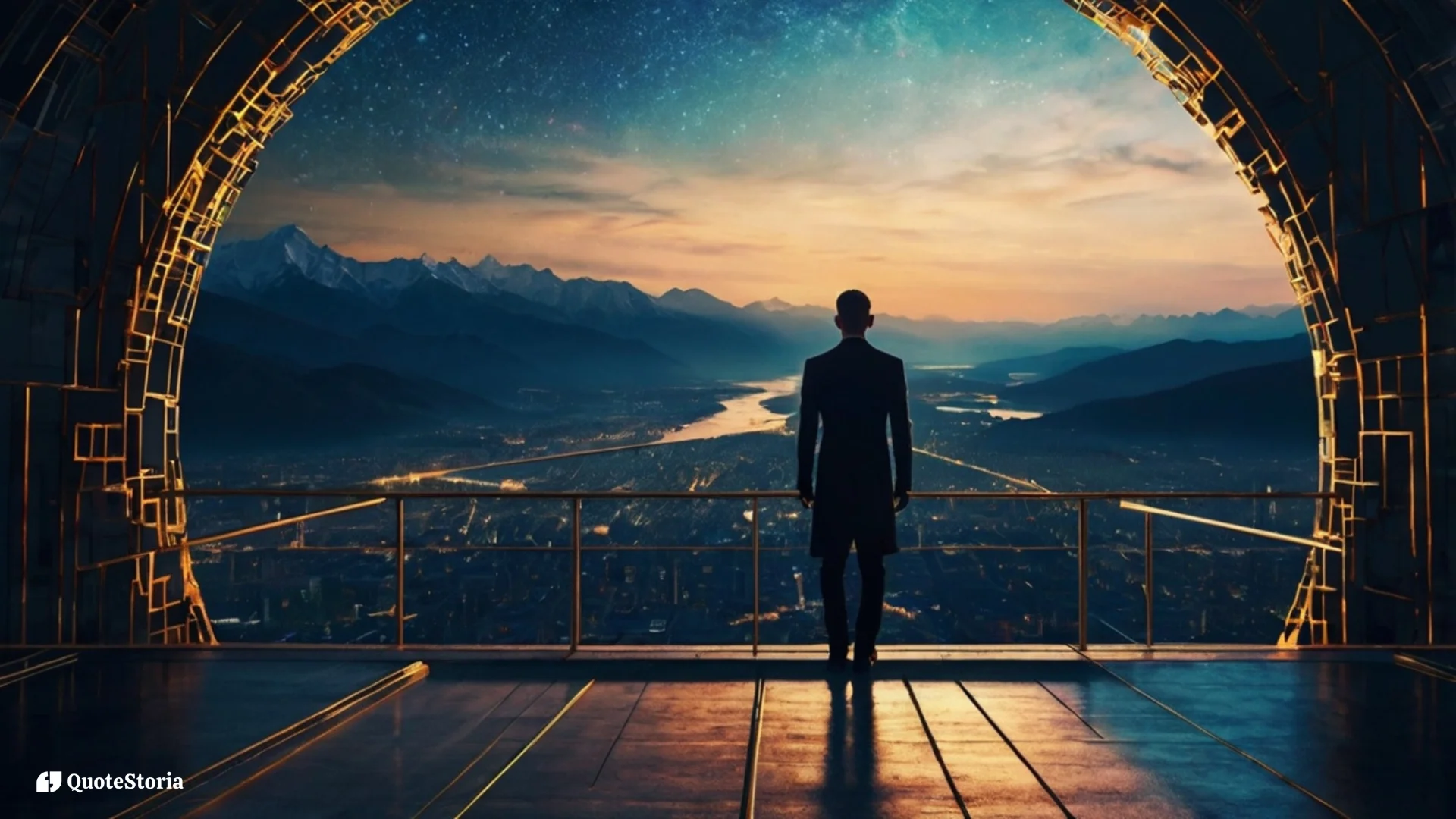 Featured image for a quote on the power of imagination, showing a glowing blueprint transforming into a visionary landscape.